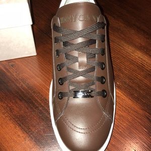 Jimmy choos men’s sneaker coffee leather size 12